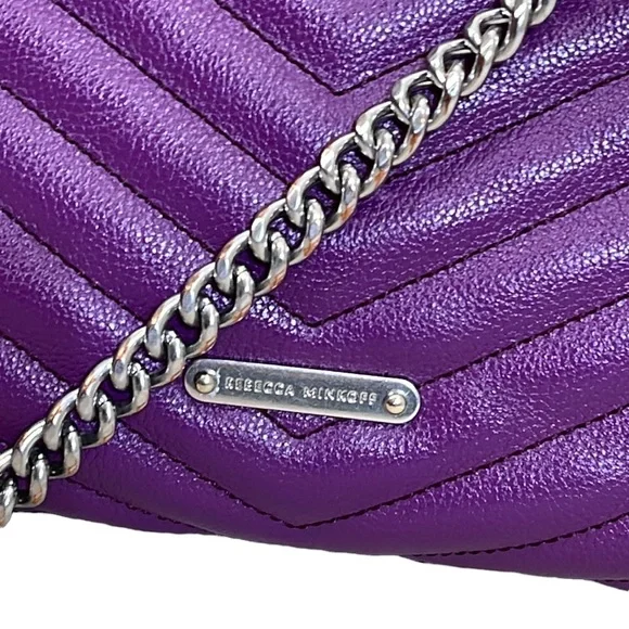 Rebecca Minkoff purple Edie flap Shoulder bag
